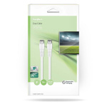 Nedis Satelliitti- ja Antennikaapeli | F-pikaliitin uros | F-pikaliitin uros | Niklattu | 75 Ohm | Tuplasuojattu | 10.0 m | Pyöreä | PVC | Valkoinen | Laatikko