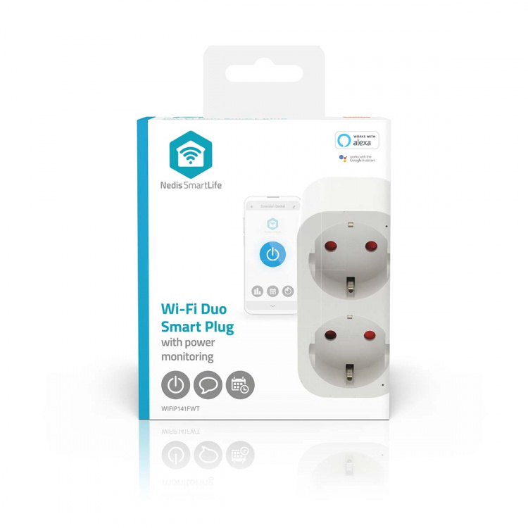 Nedis SmartLife Älypistorasia | IP21 | Virtamittari | 3680 W | Type F (CEE 7/7) | 0 - 55 °C | Android™ / IOS | 2-suuntainen | Valkoinen | 1 kpl Nedis SmartLife Älypistorasia | IP21 | Virtamittari | 3680 W | Type F (CEE 7/7) | 0 - 55 °C | Android™ / IOS | 2-suuntainen | Valkoinen | 1 kpl