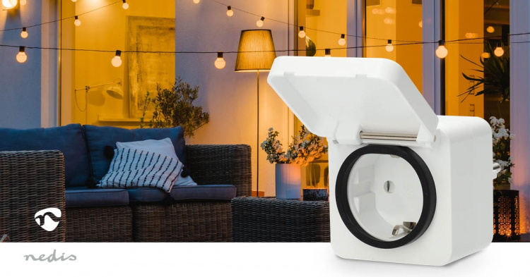 Nedis SmartLife Älypistorasia | IP44 | Virtamittari | 3680 W | Type F (CEE 7/7) | -25 - 55 °C | Android™ / IOS | Valkoinen | 1 kpl Nedis SmartLife Älypistorasia | IP44 | Virtamittari | 3680 W | Type F (CEE 7/7) | -25 - 55 °C | Android™ / IOS | Valkoinen | 1 kpl