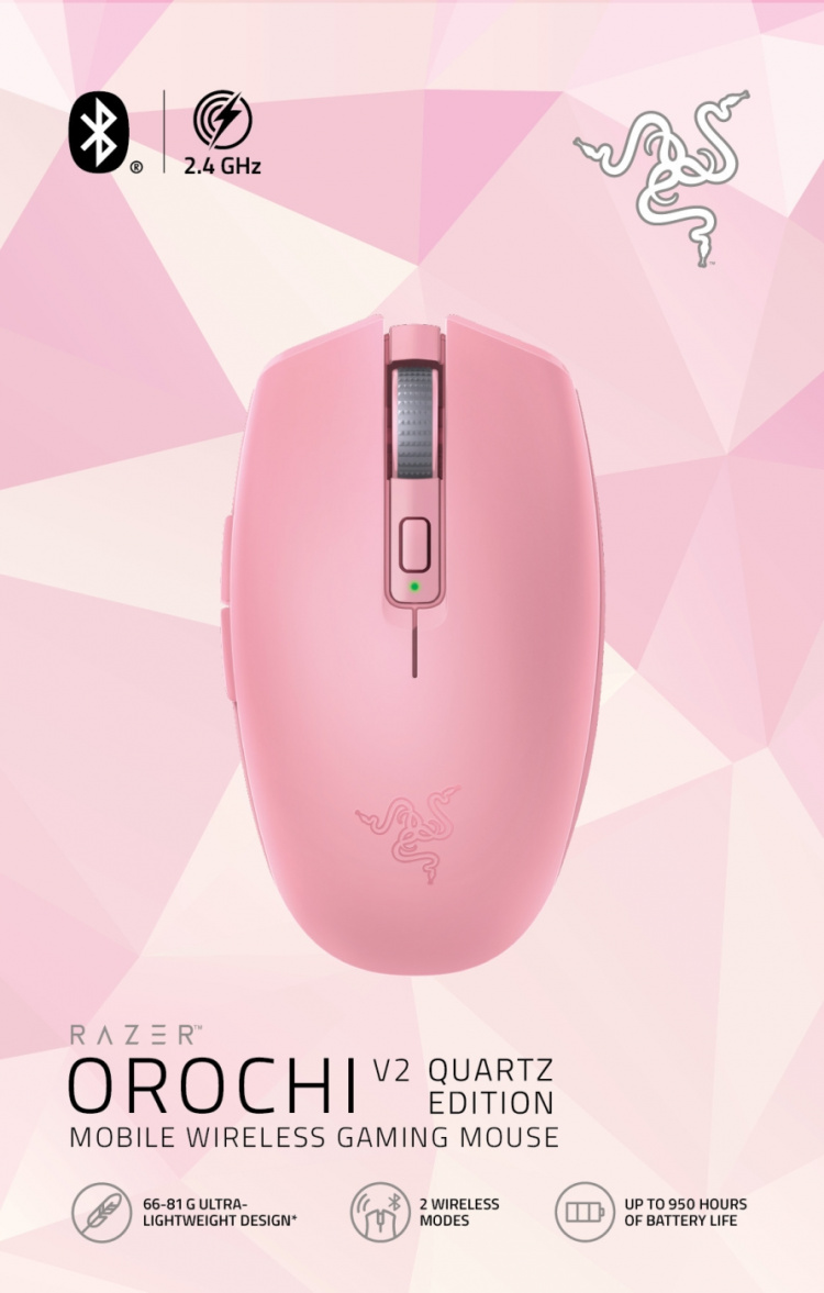 Razer Orochi V2 -pelihiiri, pinkki