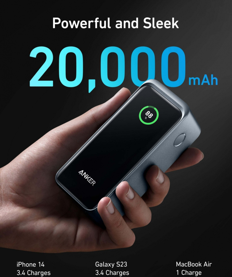 Anker Prime 200W varavirtalähde, 20000 mAh
