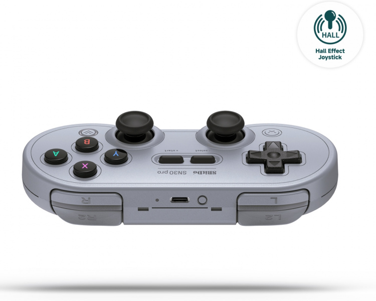 8Bitdo SN30 Pro - Hall Edition -langaton peliohjain, harmaa, Switch / PC / Android