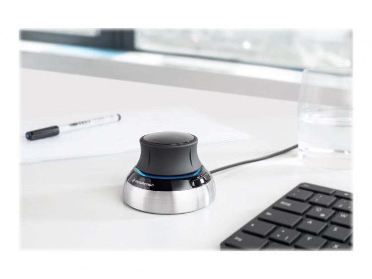 3Dconnexion SpaceMouse Compact Kabel Svart Silver 3Dconnexion SpaceMouse Compact Kabel Svart Silver