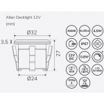 Llitt Allan Decklight 1-pack 12V 3000K 10lm IP67 Llitt Allan Decklight 1-pack 12V 3000K 10lm IP67