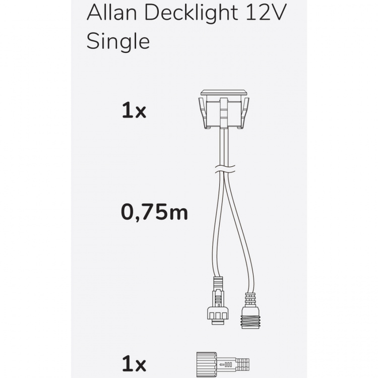 Llitt Allan Decklight 1-pack 12V 3000K 10lm IP67 Llitt Allan Decklight 1-pack 12V 3000K 10lm IP67