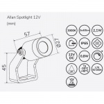 Llitt Allan Spotlight 1-pack 12V 3000K 10lm IP67 Llitt Allan Spotlight 1-pack 12V 3000K 10lm IP67