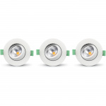Llitt Lisa Dimbar Infälld downlight 3000K 600lm IP65 3-pack Vit Llitt Lisa Dimbar Infälld downlight 3000K 600lm IP65 3-pack Vit