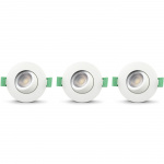 Llitt Sanna Dimbar Infälld downlight 3000K/4000K 520lm IP65 3-pack Vit Llitt Sanna Dimbar Infälld downlight 3000K/4000K 520lm IP65 3-pack Vit