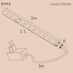 Llitt Louise Ledstrip kit COB-LED DOT IP20 2m 3000K Llitt Louise Ledstrip kit COB-LED DOT IP20 2m 3000K