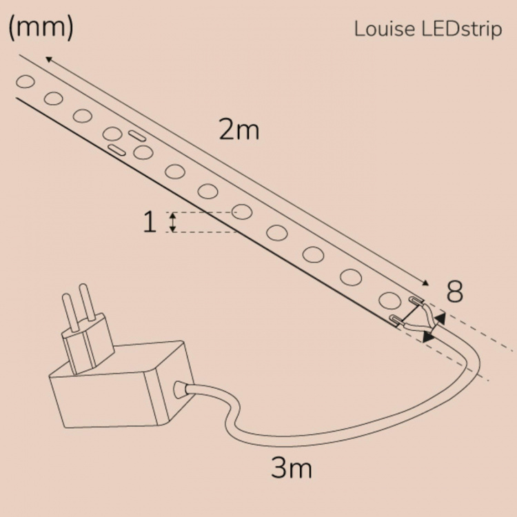 Llitt Louise Ledstrip kit COB-LED DOT IP20 2m 3000K Llitt Louise Ledstrip kit COB-LED DOT IP20 2m 3000K