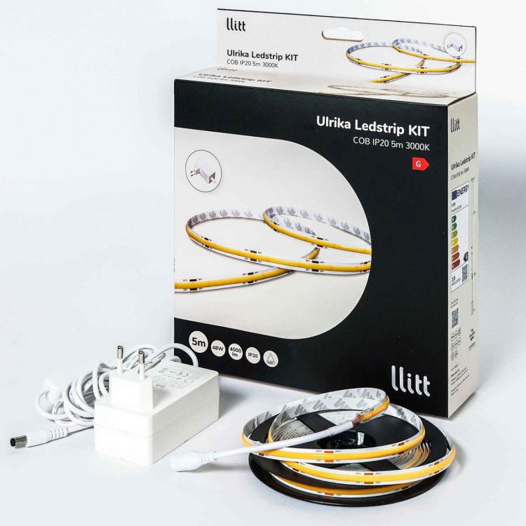Llitt Ulrika Ledstrip kit COB-LED IP20 5m 3000K Llitt Ulrika Ledstrip kit COB-LED IP20 5m 3000K
