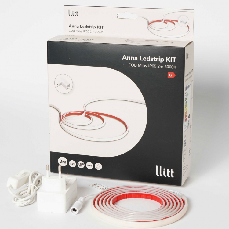 Llitt Anna Ledstrip kit COB-LED Milky IP65 2m 3000K Llitt Anna Ledstrip kit COB-LED Milky IP65 2m 3000K