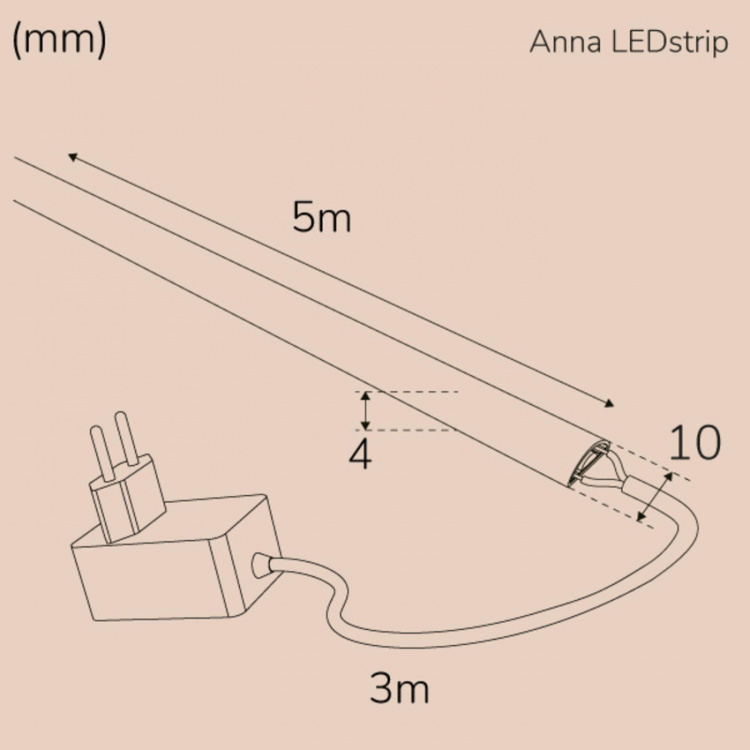 Llitt Anna Ledstrip kit COB-LED Milky IP65 5m 3000K Llitt Anna Ledstrip kit COB-LED Milky IP65 5m 3000K