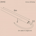 Llitt Anna Ledstrip COB-LED Milky utan trafo IP65 6m 3000K