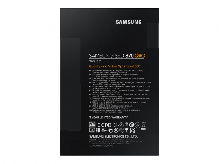 Samsung 870 QVO SSD MZ-77Q2T0BW 2TB 2.5 SATA-600 Samsung 870 QVO SSD MZ-77Q2T0BW 2TB 2.5 SATA-600