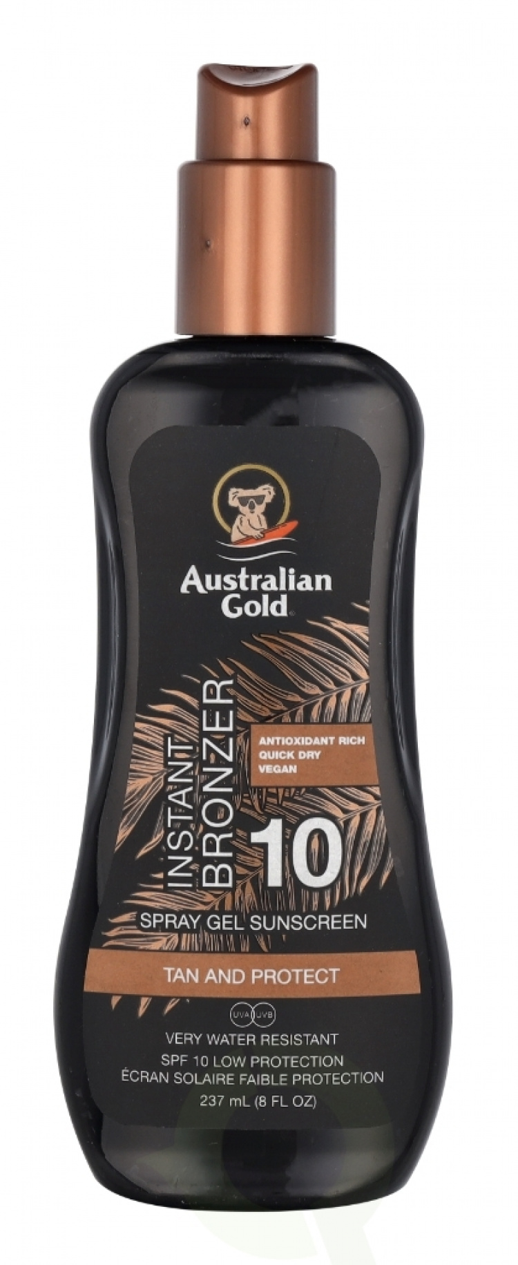 Australian Gold Spray Gel With Instant Bronzer Sunscr. SPF10 237 ml