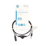 Nedis Stereoäänikaapeli | 3.5 mm uros | 3.5 mm naaras | Niklattu | 1.00 m | Pyöreä | Musta | Label Nedis Stereoäänikaapeli | 3.5 mm uros | 3.5 mm naaras | Niklattu | 1.00 m | Pyöreä | Musta | Label