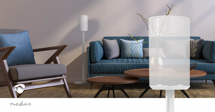 Nedis Kaiutinteline | Sopii käytettäväksi: Sonos® Era100 | Teline | 3 kg | Kiinteä | ABS-Muovi / Metalli | Valkoinen Nedis Kaiutinteline | Sopii käytettäväksi: Sonos® Era100 | Teline | 3 kg | Kiinteä | ABS-Muovi / Metalli | Valkoinen