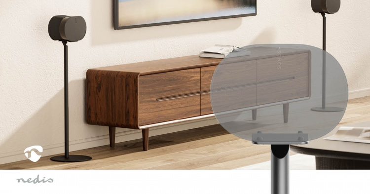 Nedis Kaiutinteline | Sopii käytettäväksi: Sonos® Era300 | Teline | 5 kg | Kiinteä | ABS-Muovi / Metalli | Musta Nedis Kaiutinteline | Sopii käytettäväksi: Sonos® Era300 | Teline | 5 kg | Kiinteä | ABS-Muovi / Metalli | Musta