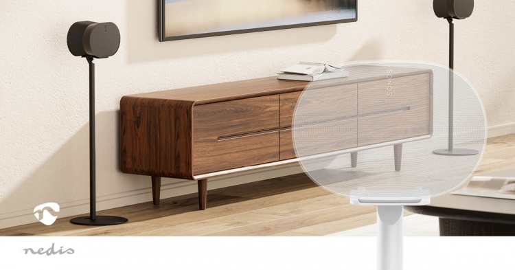 Nedis Kaiutinteline | Sopii käytettäväksi: Sonos® Era300 | Teline | 5 kg | Kiinteä | ABS-Muovi / Metalli | Valkoinen Nedis Kaiutinteline | Sopii käytettäväksi: Sonos® Era300 | Teline | 5 kg | Kiinteä | ABS-Muovi / Metalli | Valkoinen