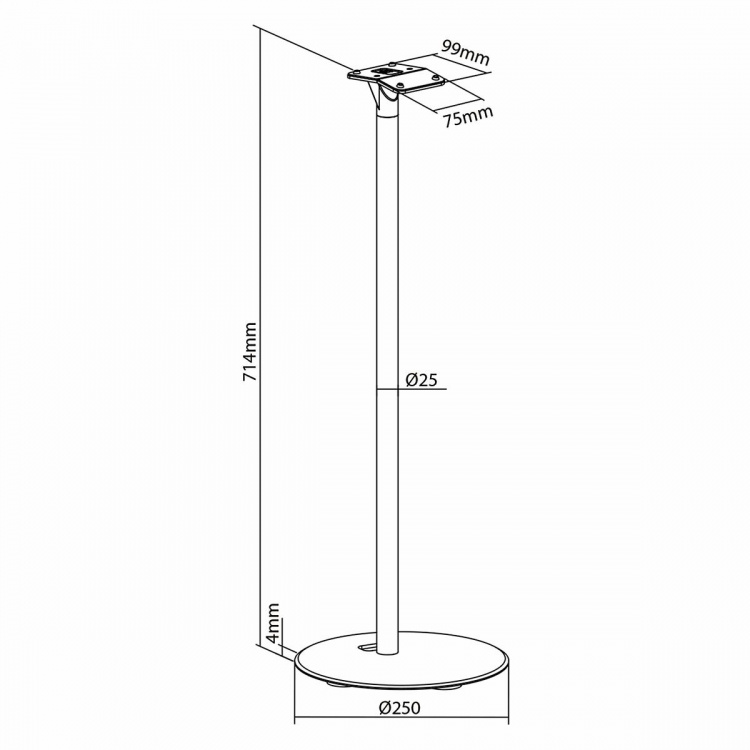 Nedis Kaiutinteline | Sopii käytettäväksi: Sonos® Era300 | Teline | 5 kg | Kiinteä | ABS-Muovi / Metalli | Valkoinen Nedis Kaiutinteline | Sopii käytettäväksi: Sonos® Era300 | Teline | 5 kg | Kiinteä | ABS-Muovi / Metalli | Valkoinen