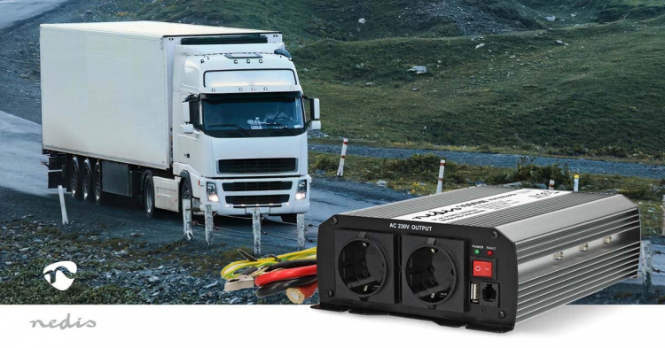 Nedis Invertteri Muunnettu Siniaalto | Tulojännite: 24 V DC | Laitteen lähtövirran liittimet: Type F (CEE 7/3) / USB-A | 230 V AC 50 Hz | 1000 W | Lähtöliitännän huipputeho: 2000 W | Ruuviliitin | Hopea Nedis Invertteri Muunnettu Siniaalto | Tulojännite: 24 V DC | Laitteen lähtövirran liittimet: Type F (CEE 7/3) / USB-A | 230 V AC 50 Hz | 1000 W | Lähtöliitännän huipputeho: 2000 W | Ruuviliitin | Hopea