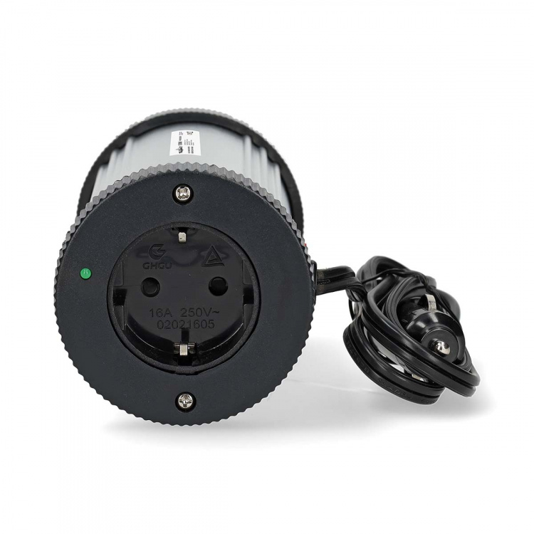 Nedis Invertteri Muunnettu Siniaalto | Tulojännite: 12 V DC | Laitteen lähtövirran liittimet: Type F (CEE 7/3) / USB-A | 230 V AC 50 Hz | 150 W | Lähtöliitännän huipputeho: 300 W | Tupakansytytinliitin | Hopea Nedis Invertteri Muunnettu Siniaalto | Tulojännite: 12 V DC | Laitteen lähtövirran liittimet: Type F (CEE 7/3) / USB-A | 230 V AC 50 Hz | 150 W | Lähtöliitännän huipputeho: 300 W | Tupakansytytinliitin | Hopea