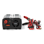 Nedis Invertteri Muunnettu Siniaalto | Tulojännite: 12 V DC | Laitteen lähtövirran liittimet: Type F (CEE 7/3) / USB-A | 230 V AC 50 Hz | 300 W | Lähtöliitännän huipputeho: 600 W | Paristokiinnikkeet + Tupakansytytin | Hopea