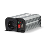 Nedis Invertteri Muunnettu Siniaalto | Tulojännite: 12 V DC | Laitteen lähtövirran liittimet: Type F (CEE 7/3) / USB-A | 230 V AC 50 Hz | 300 W | Lähtöliitännän huipputeho: 600 W | Paristokiinnikkeet + Tupakansytytin | Hopea