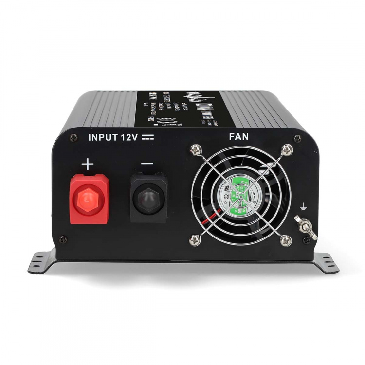 Nedis Invertteri Puhdas Siniaalto | Tulojännite: 12 V DC | Laitteen lähtövirran liittimet: Type F (CEE 7/3) / USB-A / 1x USB-C™ | 230 V AC 50 Hz | 1000 W | Lähtöliitännän huipputeho: 2000 W | Ruuviliitin | Puhdas siniaalto | Sulake | Musta Nedis Invertteri Puhdas Siniaalto | Tulojännite: 12 V DC | Laitteen lähtövirran liittimet: Type F (CEE 7/3) / USB-A / 1x USB-C™ | 230 V AC 50 Hz | 1000 W | Lähtöliitännän huipputeho: 2000 W | Ruuviliitin | Puhdas siniaalto | Sulake | Musta