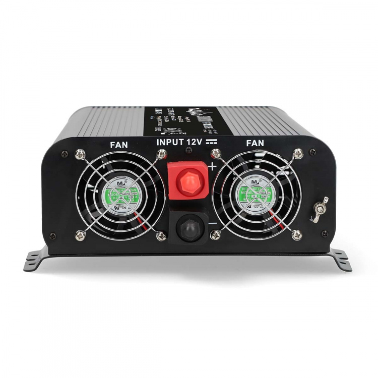 Nedis Invertteri Puhdas Siniaalto | Tulojännite: 12 V DC | Laitteen lähtövirran liittimet: Type F (CEE 7/3) / USB-A / 1x USB-C™ | 230 V AC 50 Hz | 2000 W | Lähtöliitännän huipputeho: 4000 W | Ruuviliitin | Puhdas siniaalto | Sulake | Musta Nedis Invertteri Puhdas Siniaalto | Tulojännite: 12 V DC | Laitteen lähtövirran liittimet: Type F (CEE 7/3) / USB-A / 1x USB-C™ | 230 V AC 50 Hz | 2000 W | Lähtöliitännän huipputeho: 4000 W | Ruuviliitin | Puhdas siniaalto | Sulake | Musta