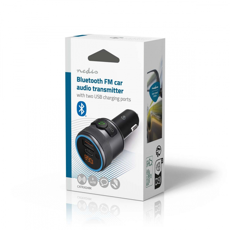Nedis FM-lähetin Autoon | Kiinteä | Kaiutinpuhelin | 1  Nedis FM-lähetin Autoon | Kiinteä | Kaiutinpuhelin | 1