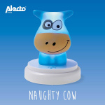 Alecto NAUGHTY COW LED yövalo lehmä sininen