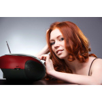 Lenco Kannettava FM-radio CD- ja USB-soitin Punainen