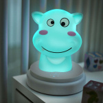 Alecto SILLY HIPPO LED yövalo virtahepo sininen Alecto SILLY HIPPO LED yövalo virtahepo sininen
