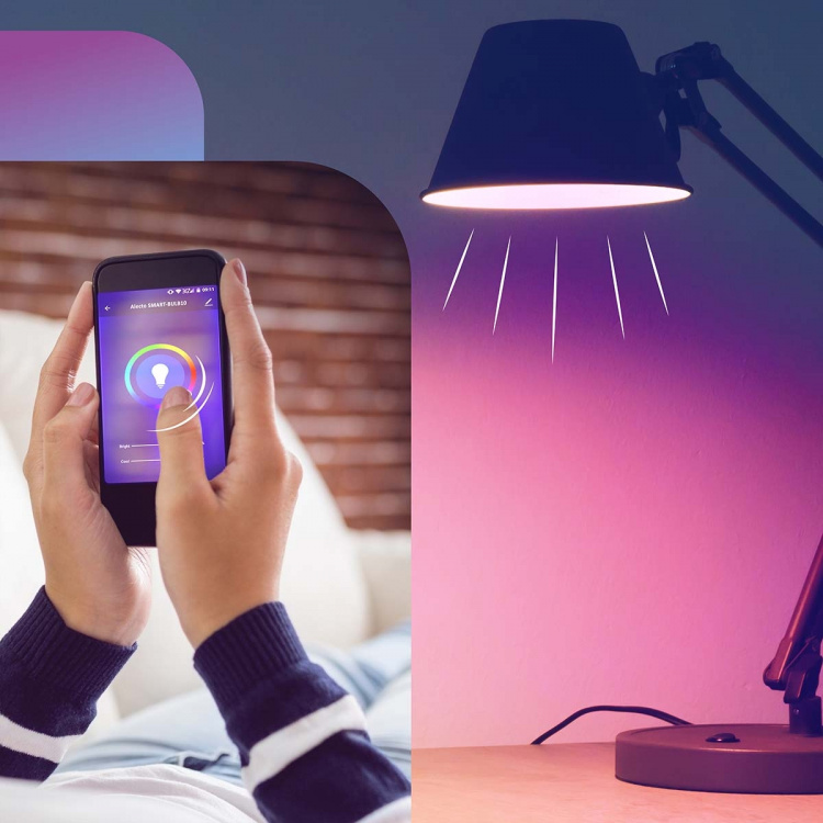 Alecto Smart LED -värilamppu Wi-Fi-yhteydellä Alecto Smart LED -värilamppu Wi-Fi-yhteydellä