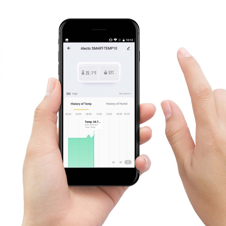Alecto Smart Zigbee lämpötila- ja kosteusanturi