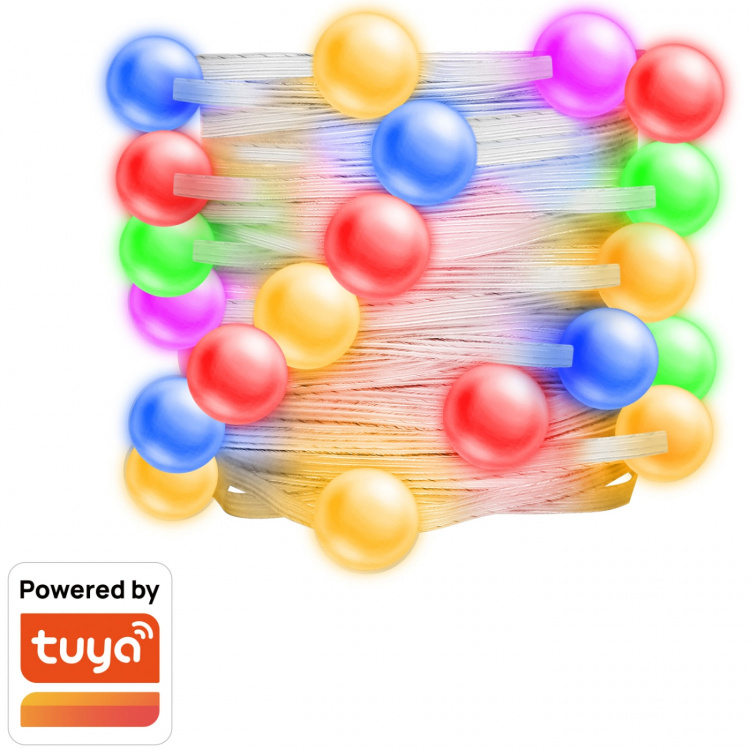 LogiLink RGB-valosilmukka kaukosäätimellä ja WiFi Tuya IP65 3 m 3 m