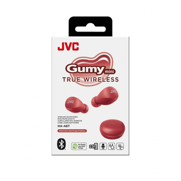 JVC HA-A6T-R-U Gumy True Wireless Mini Earphones Red