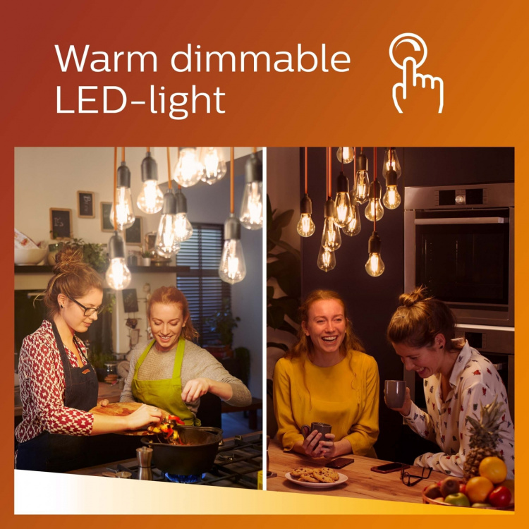 Philips Warm Glow LED -spottilamppu, GU10, 2200-2700 K, 575 lm, himmennettävä