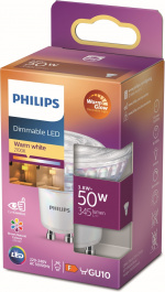 Philips Warm Glow LED -spottilamppu, GU10, 2200-2700 K, 345 lm, himmennettävä