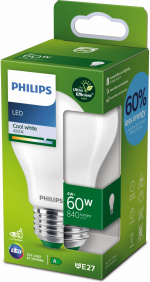 Philips Ultra Efficient LED -lamppu, E27, 4000K, 840 lm, opaalipintainen