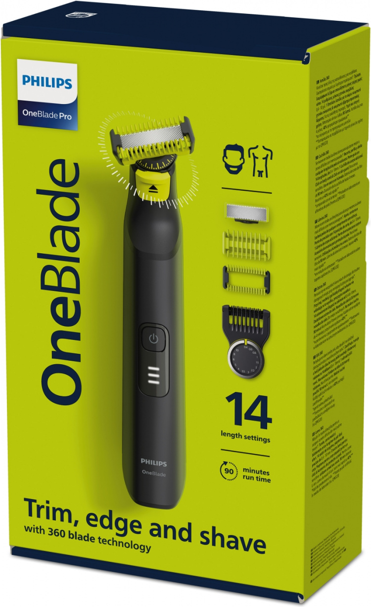 Philips OneBlade PRO 360 Face&Body QP6541/15 -parta- ja vartalotrimmeri