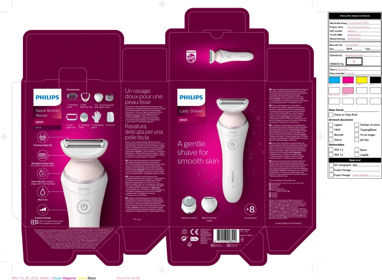 Philips SatinShave Prestige BRL176/00 -ladyshaver Philips SatinShave Prestige BRL176/00 -ladyshaver