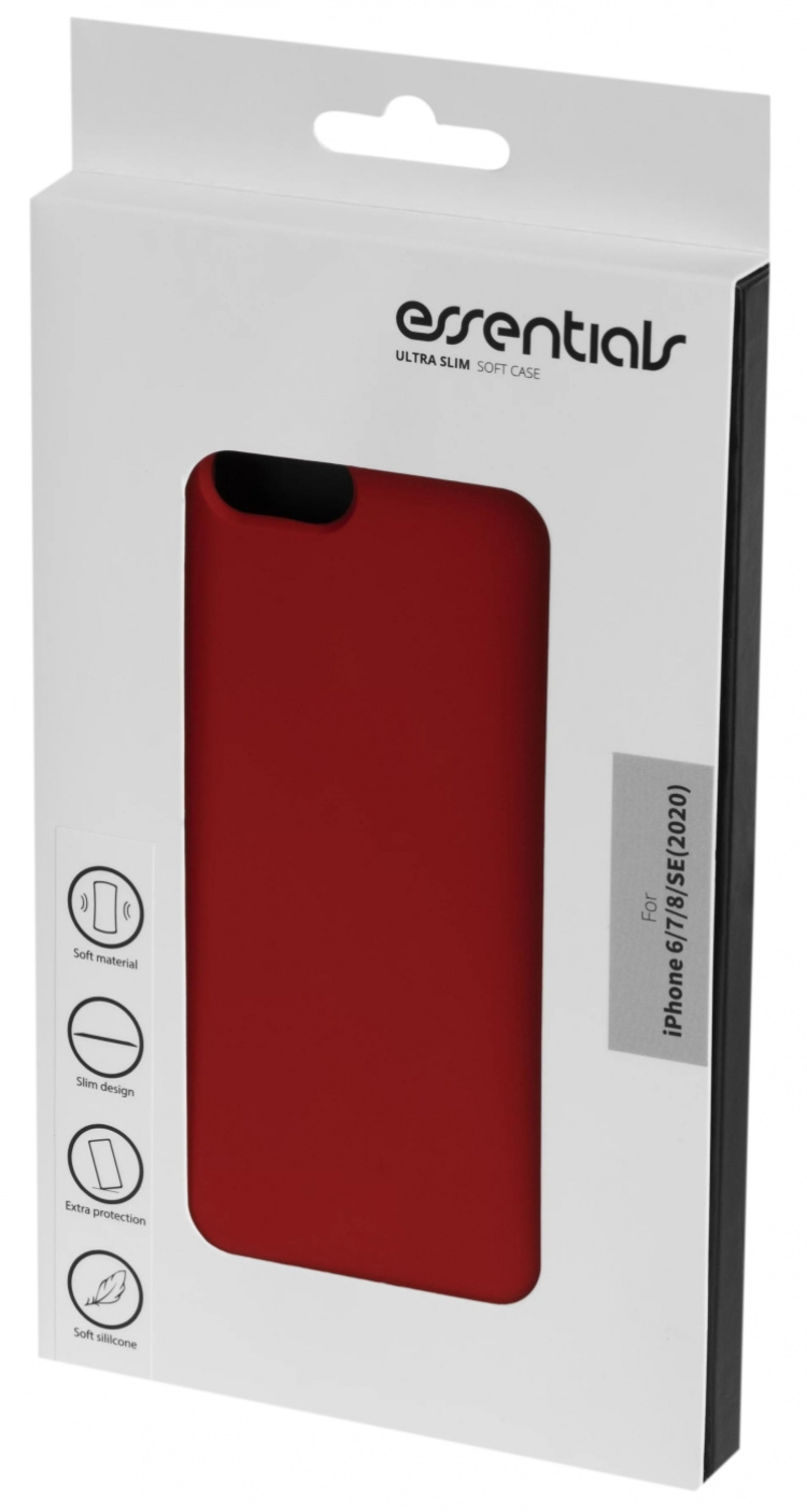 Essentials iPhone 6/7/8/SE (2020/2022) silicone back cov, Red