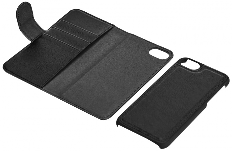 Essentials iPhone 6/7/8/SE (2020/2022) PU wall,det,3 card,Blk