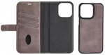 Essentials iPhone 13 Mini leather wallet, detachable, Grey