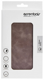 Essentials iPhone 13 Pro leather wallet, detachable, Grey