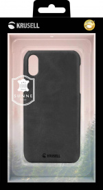 Krusell iPhone XR Sunne Cover Leather, Black
