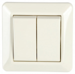 Nordic Quality ELKO 2 x 1 poll Installation switch 16A / 250V, IP20, Flush